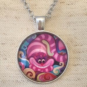 Alice in Wonderland Cheshire Cat Cabochon Necklace